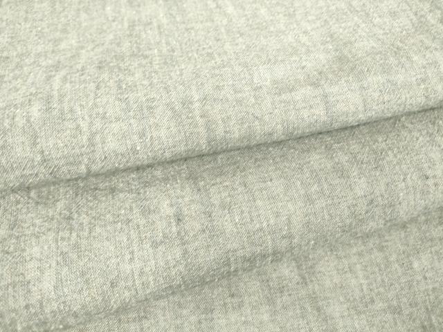 平和屋着物▽上質な小紋　単衣　鼠色　綿　逸品　DAAV5666az