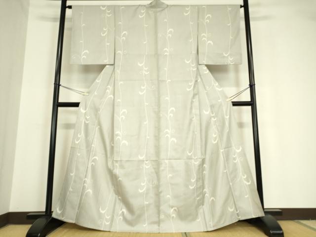 平和屋着物▽上質な紬　単衣　蔦の葉文　正絹　逸品　DAAV5677az 平和屋着物▽上質な紬 単衣 蔦の葉文 正絹 逸品 DAAV5677azの通販はau
