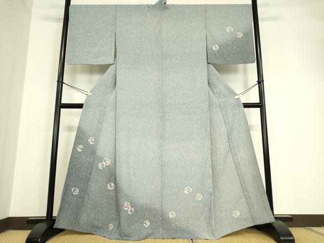 平和屋着物▽訪問着　単衣　花丸文　正絹　逸品　DAAV5678az