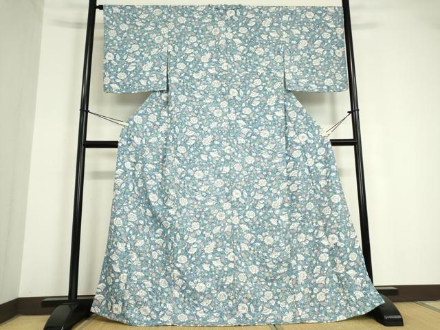 平和屋着物▽小紋 単衣 辻が花 洗える着物 DAAV5711az