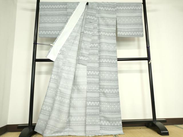 平和屋着物▽小紋　単衣　横段花文　洗える着物　DAAV5736az 平和屋着物▽小紋 単衣 横段花文 洗える着物 DAAV5736az