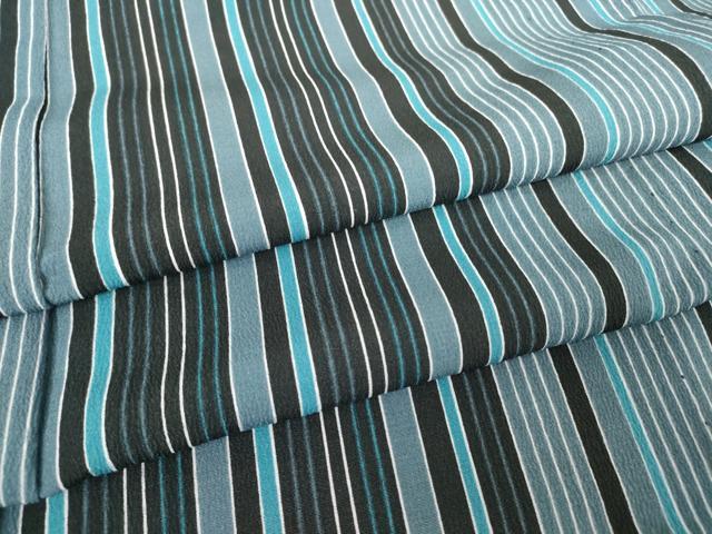 平和屋着物▽小紋　単衣　縞　洗える着物　DAAV5737az