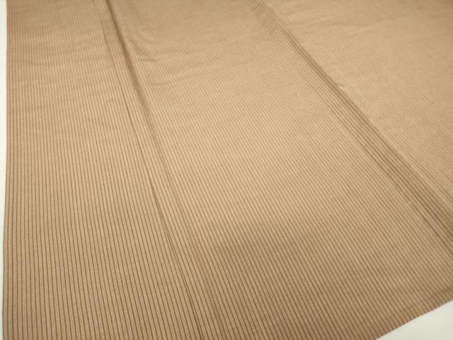 平和屋着物▽上質な紬 　単衣　子持ち縞 　正絹　逸品　未使用　DAAV5773az_3