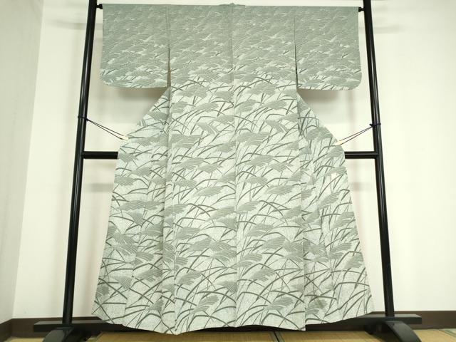 平和屋着物▽訪問着　単衣　作家物　薄文　正絹　逸品　DAAV5777az