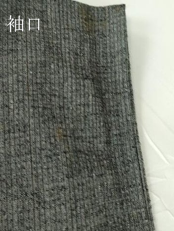 平和屋着物▽男性　紬　単衣　縞　正絹　逸品　DAAV5783az_6