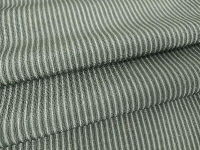 平和屋着物▽男性　本塩沢　単衣　縞　キングサイズ　正絹　逸品　DAAV5789az