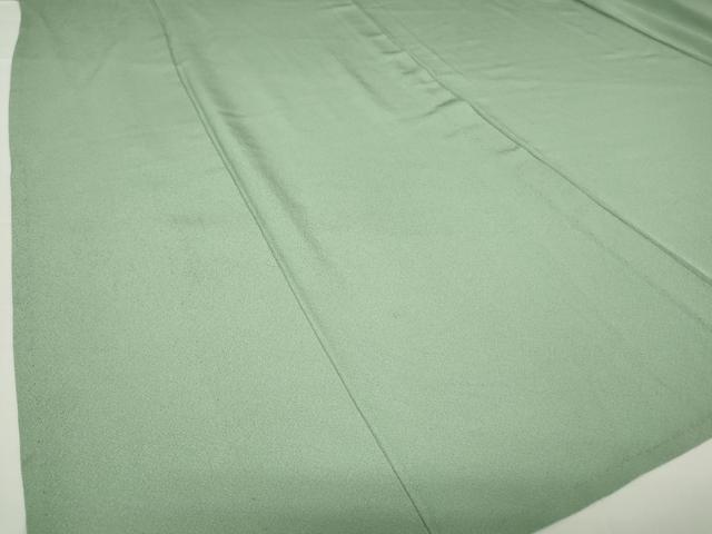 平和屋着物▽上質な色無地　単衣　千草色　正絹　逸品　DAAV5808az_3