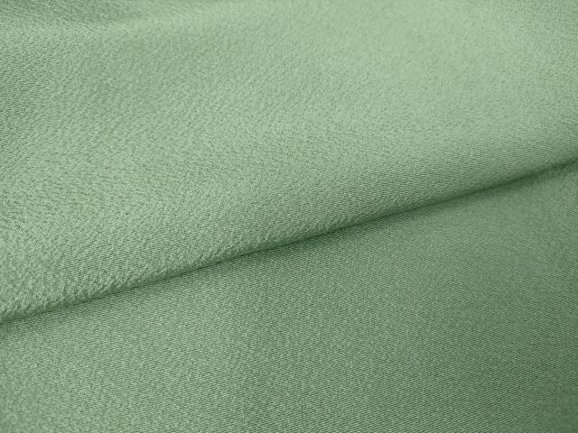 平和屋着物▽上質な色無地　単衣　千草色　正絹　逸品　DAAV5808az_4
