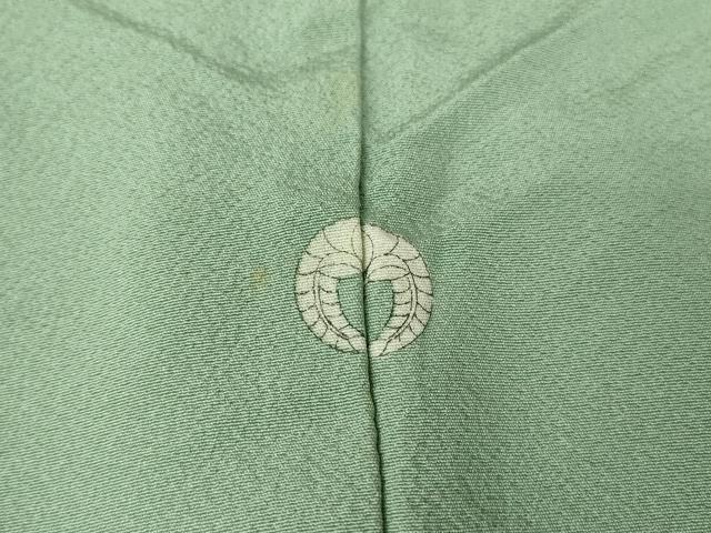 平和屋着物▽上質な色無地　単衣　千草色　正絹　逸品　DAAV5808az_6