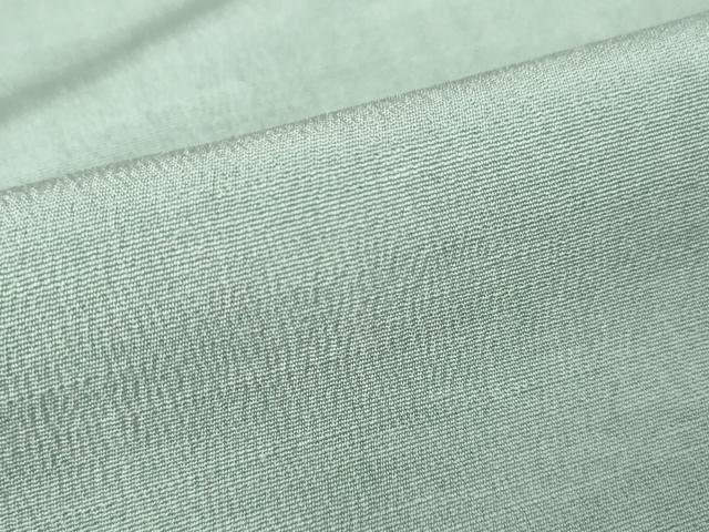 平和屋着物▽男性　色無地　単衣　お召縮緬　水浅葱色　正絹　逸品　DAAV5907az_4