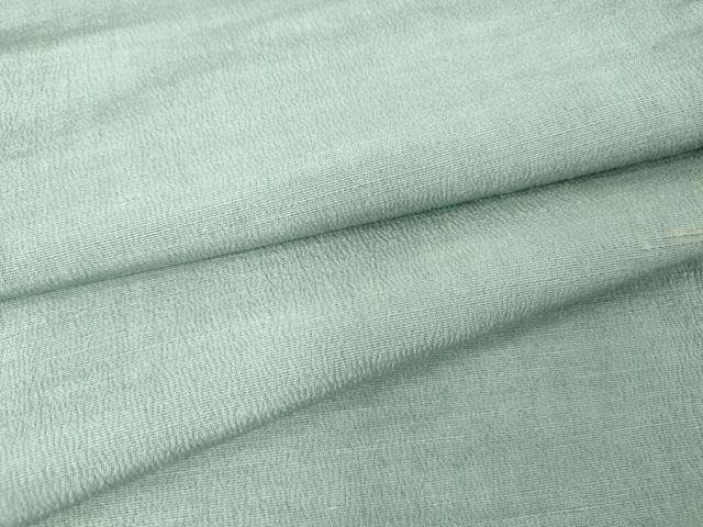 平和屋着物▽男性　色無地　単衣　お召縮緬　水浅葱色　正絹　逸品　DAAV5907az_5