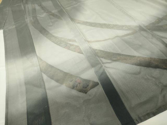 平和屋着物▽訪問着 無双 紗袷 紗×絽 束ね熨斗花文 暈し染め 金彩 正絹