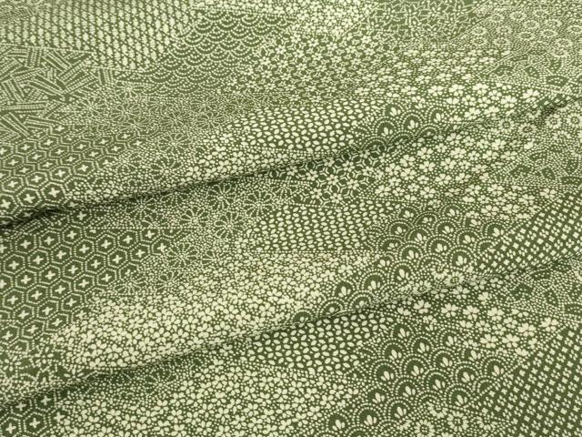 平和屋着物▽江戸小紋　単衣　作家物　松皮菱取吉祥文　正絹　逸品　DAAV5931az