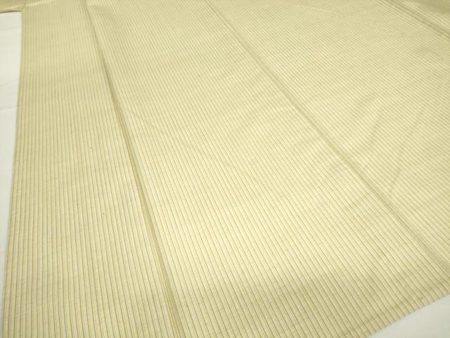 平和屋着物▽上質な紬　単衣　縞　正絹　逸品　DAAV5949az_3