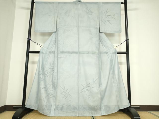 平和屋着物▽訪問着　無双　紗袷　紗×紗　枝葉文　正絹　逸品　DAAV5964az