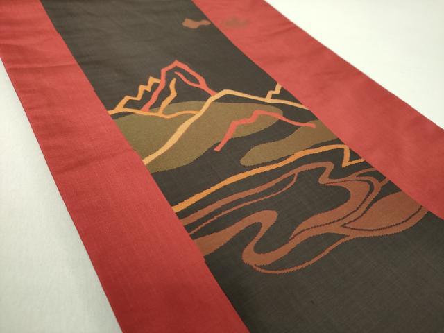 平和屋着物○名門木屋太 今河織物 六通柄袋帯 花唐草