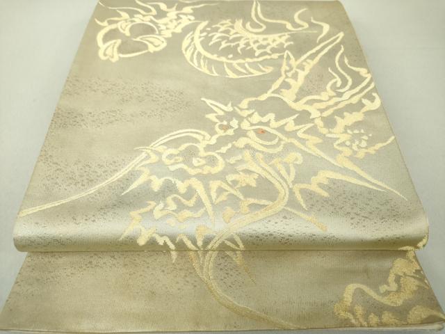 平和屋着物●六通柄袋帯　飛龍　金糸　正絹　逸品　DAAV6120ps