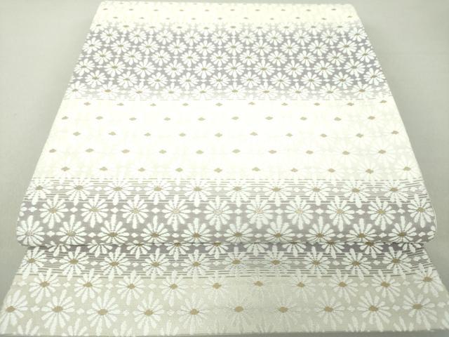 平和屋着物●六通柄袋帯　唐織　紫根染　菊菱　金糸　さが美扱い　正絹　逸品　DAAV6122ps