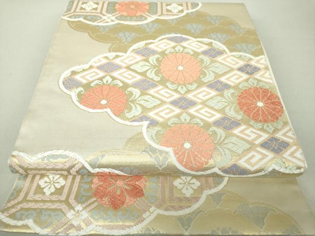 平和屋着物○上質な色無地 吉祥地紋 伽羅色 正絹 逸品 CAAW7274yc 平和