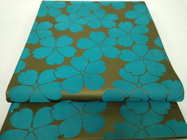 平和屋着物●世界的人形師　辻村寿三郎　ジュサブロー　六通柄袋帯　舞桜　正絹　逸品　未使用　DAAV6183ps