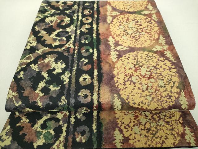 平和屋着物●六通柄袋帯　葵間道　正絹　逸品　DAAV6226ps