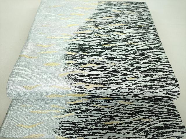 平和屋着物●六通柄袋帯　唐織　霞文　金銀糸　さが美扱い　正絹　逸品　DAAV6231ps