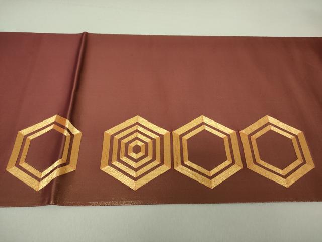 平和屋本店□極上 西陣 川島織物 太鼓柄袋帯 総刺繍 駒刺繍 手