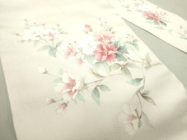 平和屋着物○九寸名古屋帯 手描き 枝花文 正絹 逸品 CAAV7027hy