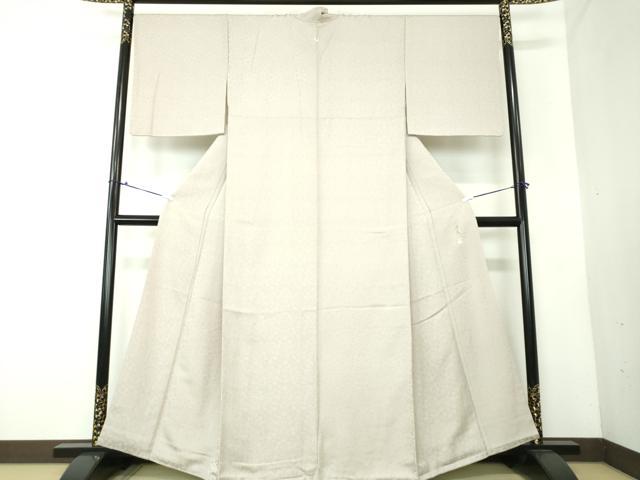 平和屋着物○中井淳夫監修 色無地 更紗花地紋 薄梅鼠色