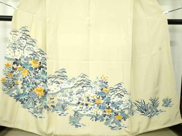 平和屋着物●豪華色留袖　友禅　作家物　吉祥花文　三越扱い　正絹　逸品　未使用　DAAV6368ps 平和屋着物○豪華色留袖 友禅 作家物 吉祥花文 三越扱い 正絹