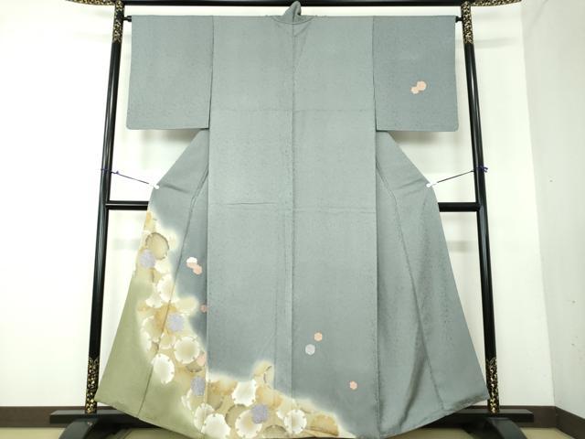 平和屋着物●訪問着　刺繍　雪輪重ね　暈し染め　金彩　正絹　逸品　DAAV6383ps