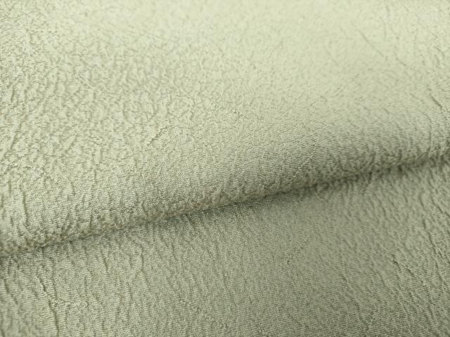 平和屋着物○上質な色無地 霞地紋 青白橡色 正絹 逸品 DAAV6384ps