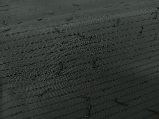 平和屋着物○髭紬 横段文 黒地 正絹 逸品 DAAV6387ps 平和屋着物