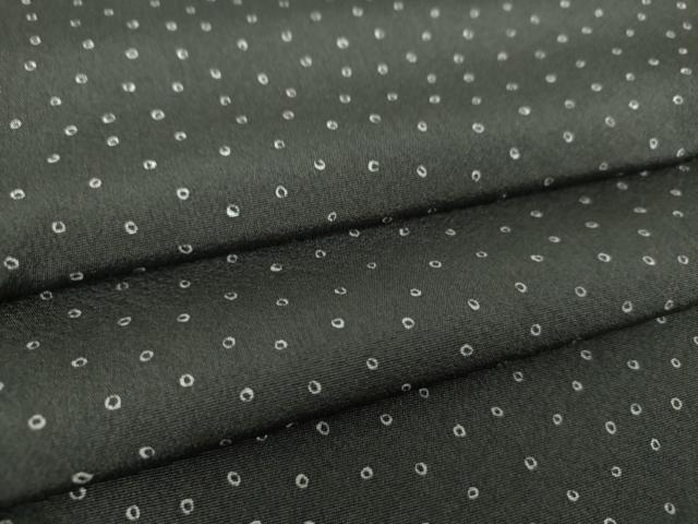 平和屋着物●上質な小紋　水玉　ドット　黒地　正絹　逸品　DAAV6388ps