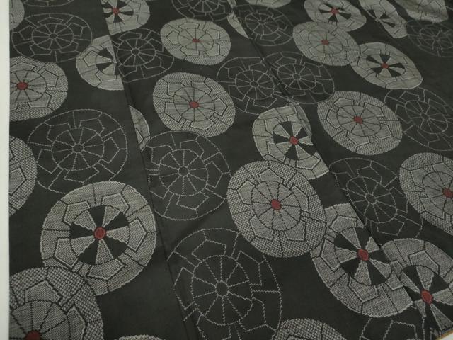 平和屋着物○本場大島紬 9マルキ 源氏車 正絹 逸品 DAAV6390ps 平和屋着物