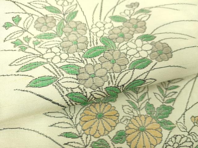 平和屋着物○京の名門・菱屋六右ェ門 紬 色留訪問着 草花文 正絹 逸品