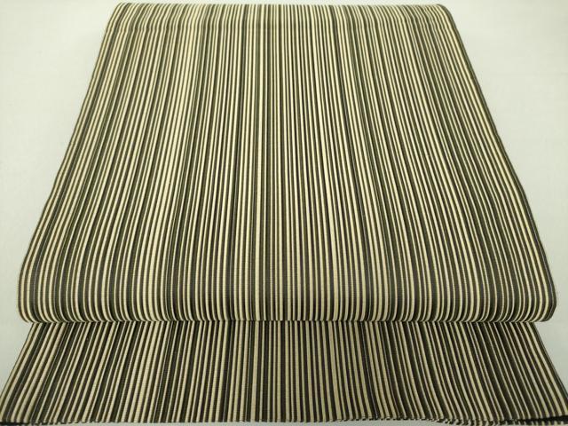 平和屋着物●両面　全通柄袋帯　千つづれ　縞　舞花文　さが美扱い　正絹　逸品　未使用　DAAV6425ps