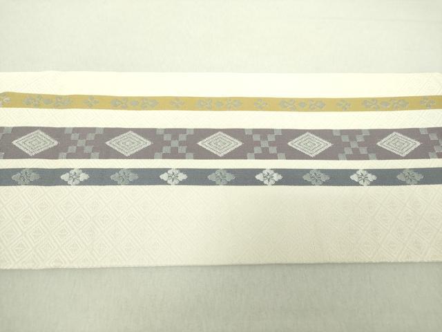 平和屋着物○九寸名古屋帯 花菱間道 正絹 逸品 未使用 DAAV6459ps