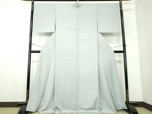 平和屋着物●上質な色無地　流水地紋　素色　正絹　逸品　未使用　DABA1185ps