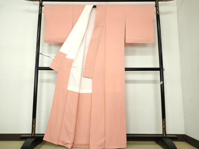 平和屋着物○上質な色無地 ときがら茶色 正絹 逸品 未使用 DAAV6481ps