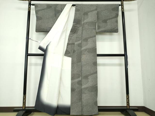 平和屋着物●江戸小紋　道長吉祥花文　黒地　正絹　逸品　DAAV6506ps 平和屋着物○江戸小紋 道長吉祥花文 黒地 正絹 逸品 DAAV6506ps 2025年