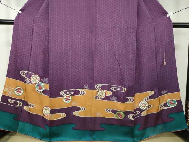 平和屋着物○世界的友禅作家 千地泰弘 訪問着 流水花丸文