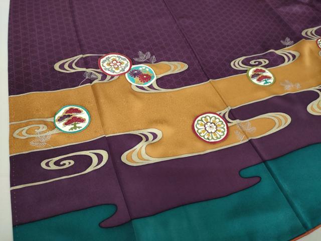 平和屋着物○世界的友禅作家 千地泰弘 訪問着 流水花丸文