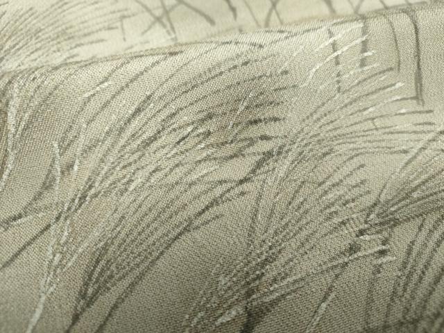 平和屋着物○訪問着 手描き 芒 紬縮緬 暈し染め 金彩 仮絵