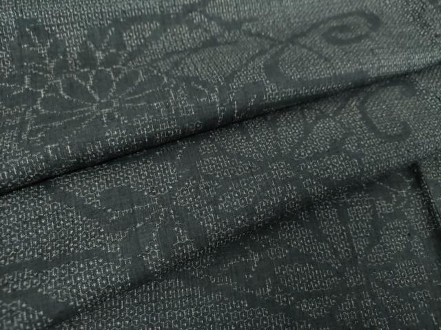 平和屋着物●本場結城紬　重要無形文化財　100亀甲　竜田川　正絹　逸品　DAAV6542ps