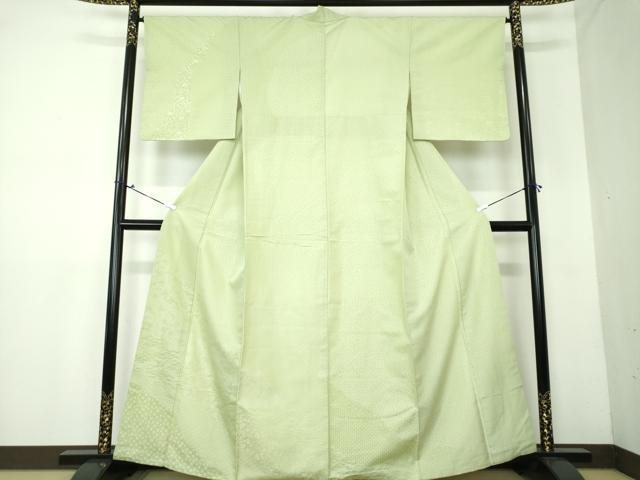 平和屋着物●訪問着　お召地　道長吉祥花文　夏虫色　やまと金ラベル　正絹　逸品　DAAV6570ps