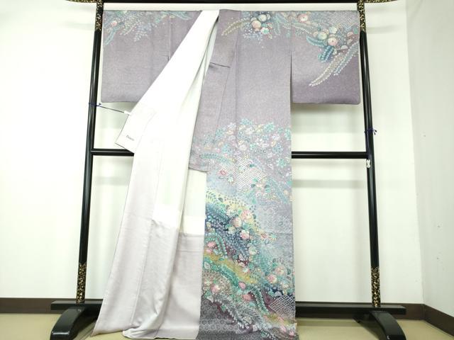 平和屋着物○訪問着 絞り 辻が花 松竹梅 暈し染め 金彩 正絹 逸品 未