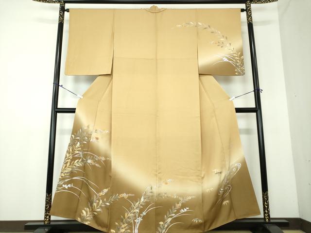 平和屋着物●創作作家　八須美 　漆戸順子　訪問着　螺鈿　流水花文　暈し染め　金銀彩　正絹　逸品　DAAV6600ps