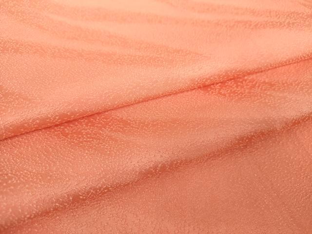 平和屋着物○豪華振袖 霞地紋 色無地 珊瑚朱色 正絹 逸品 DAAV6615ps