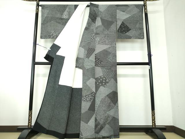 平和屋着物■極上　江戸小紋　お召地　百柄　赤墨色地　逸品　未使用　CYAA2857s5 平和屋着物□極上 江戸小紋 お召地 百柄 赤墨色地 逸品 未使用